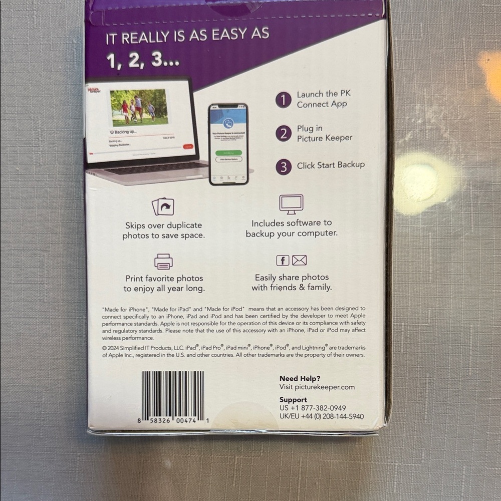 Picture Keeper Connect 32GB Backup Device & Photo Keeper Pouch - Picture 2 of 4